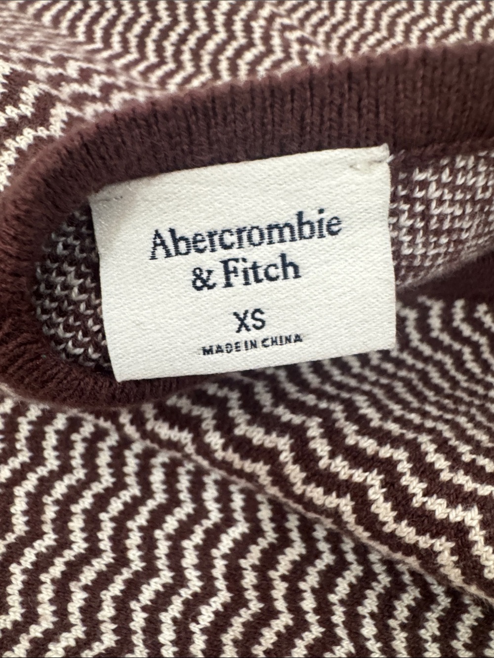 Abercrombie & Fitch Brown and Cream Halter Knit  Dress - Picture 3 of 3